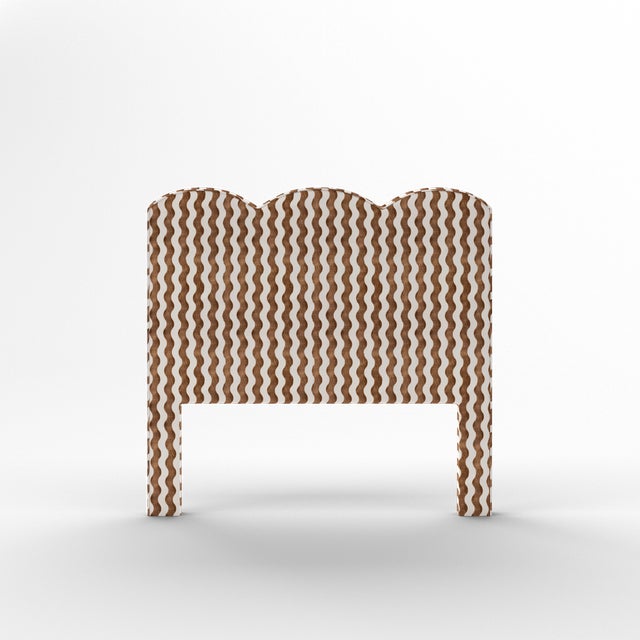 Elevate your bedroom with this luxurious upholstered bed, available exclusively on Chairish. Expertly crafted in the USA...