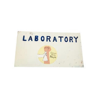 Rare Science for the People 1970s Laboratory Sign For Sale