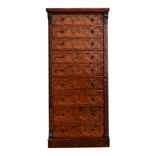 English 19th Century Mahogany Fold-down Desk For Sale