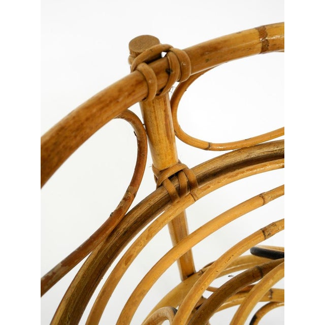 Mid-Century Italian Bar and Serving Trolley Made of Bamboo with Wheels, 1950s For Sale - Image 15 of 18