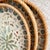 Set of 3 Rattan Mother-of-Pearl Inlaid Oval Trays With Floral Leaf Shapes For Sale - Image 4 of 4