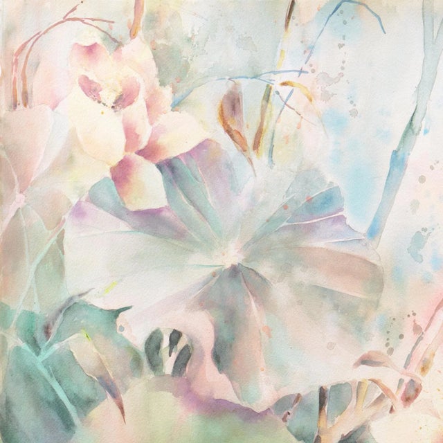 'Water Lilies' by Beverly Fields, 1988; California Watercolor Society, Woman Artist For Sale In Monterey, CA - Image 6 of 10