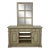 Distressed Painted Finish Bookcase Credenza W. Mirror For Sale