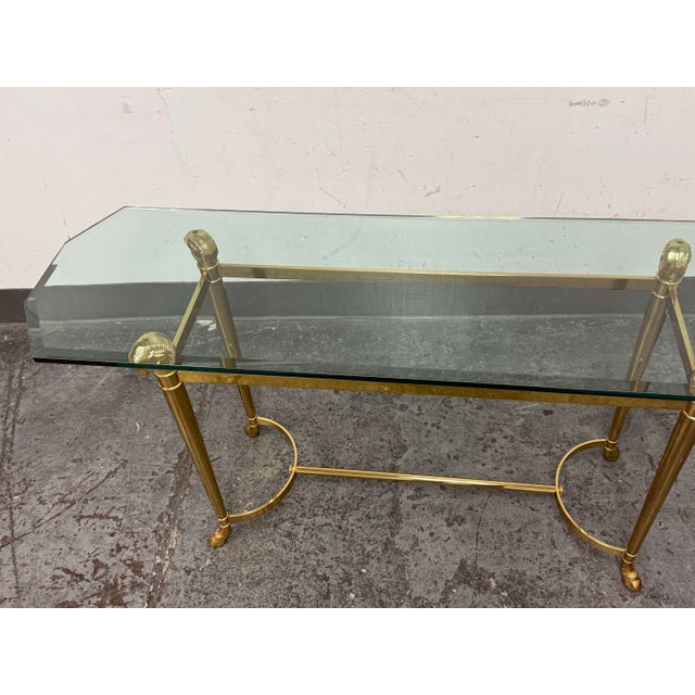 Drexel Furniture Connoisseur Collection Brass Console Table, Circa 1987 For Sale - Image 9 of 12