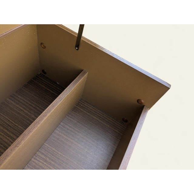 Wood Vintage Rolling Sewing Cabinet, 1970s For Sale - Image 7 of 11