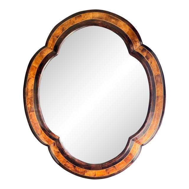 1980s Tessellated Horn Scalloped Mirror For Sale