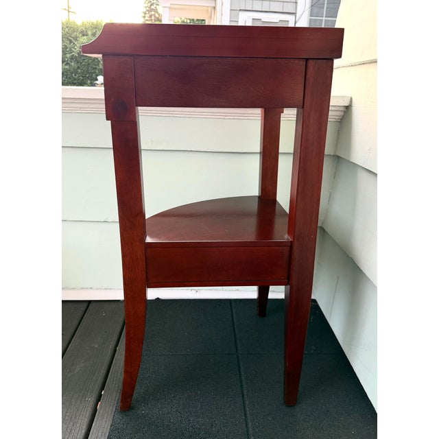 Bombay & Co. Triangle Corner Table With Drawer For Sale In New York - Image 6 of 11