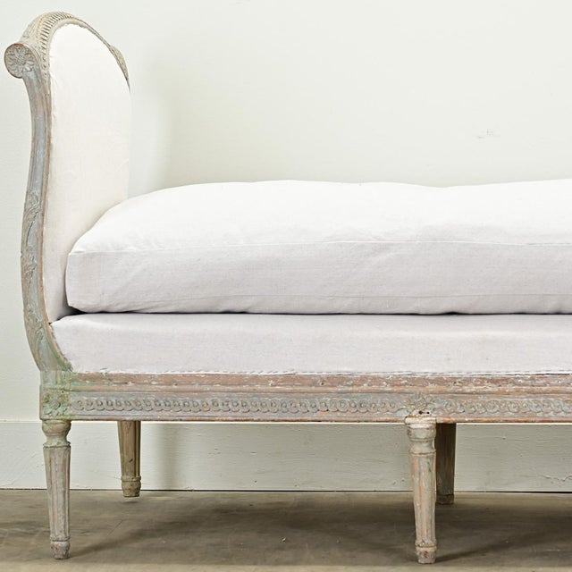 Wood Swedish Gustavian 18th Century Large Painted Daybed For Sale - Image 7 of 12