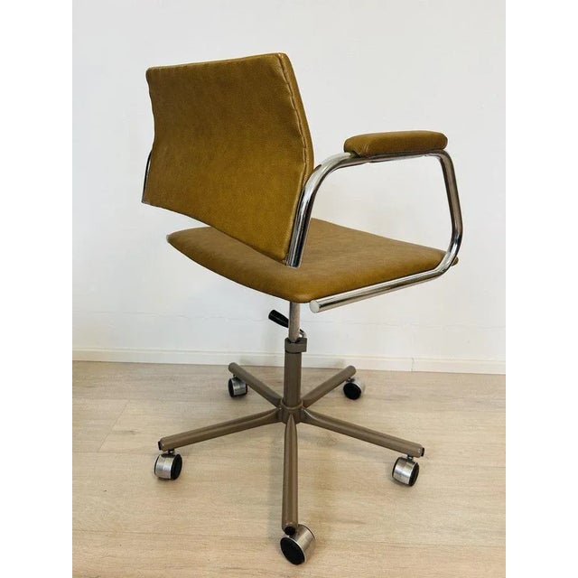 Metal Vintage Mustard Office Chair Model K-380 from Kovona For Sale - Image 7 of 13