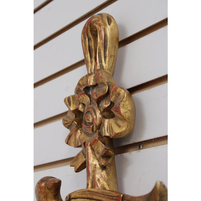 Pair of Federal Style Gold Finish Eagle Candle Sconces For Sale In Philadelphia - Image 6 of 13