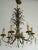 Metal Burnished Metal & Crystal 6-Bulb Chandelier from Maison Baguès, 1930s For Sale - Image 7 of 18