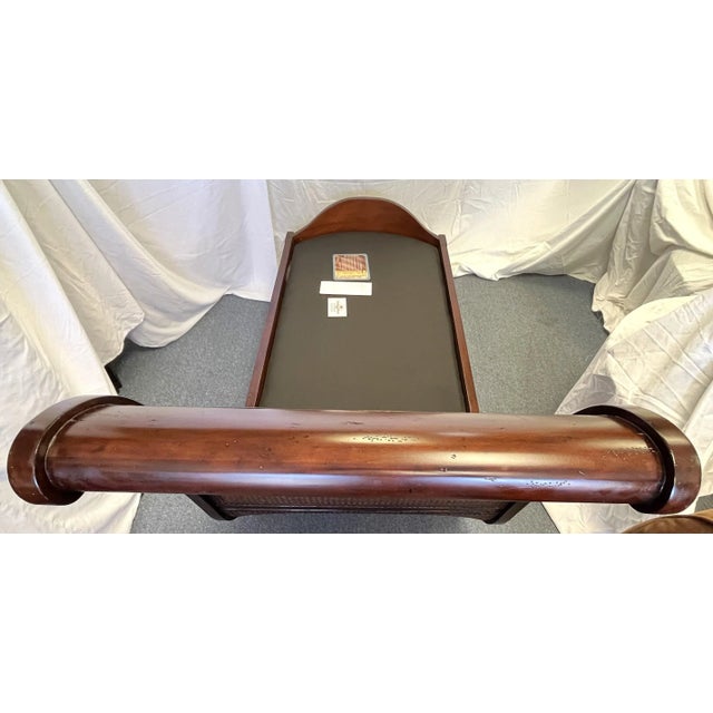 Brown Tommy Bahama by Lexington Chaise Lounge With Double Cane Back and Ultrasuede Cushions For Sale - Image 8 of 12