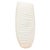 Ribbed Textured Coiled ceramic Vase by Bahari is a white, ribbed, barrel-shaped vessel, shaped with cascading ridges, and...