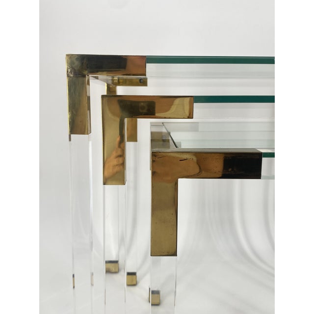 Vintage Regency Nesting Tables, 1980s, Set of 3 For Sale - Image 10 of 18