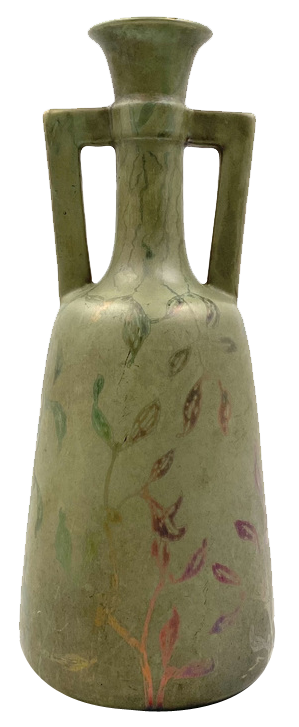 Art Deco Green Iridescent Vase, France, 1930s