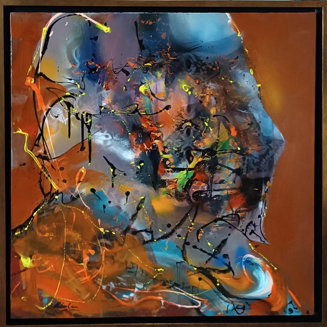 Ovidiu Kloska, Echoes of an Oniric Face, Acrylic on Canvas For Sale - Image 6 of 6