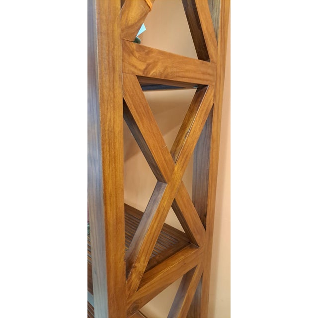 1990s Vintage Rustic Freestanding Bookshelf, 1990 For Sale - Image 5 of 8