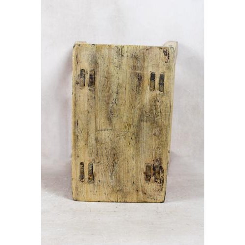 Vintage Rustic Elm Stool For Sale - Image 4 of 5