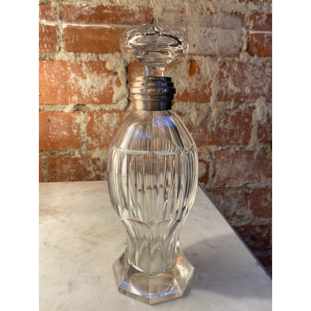 Decorative Italian small bottle made in Italy 1950s and silver detail