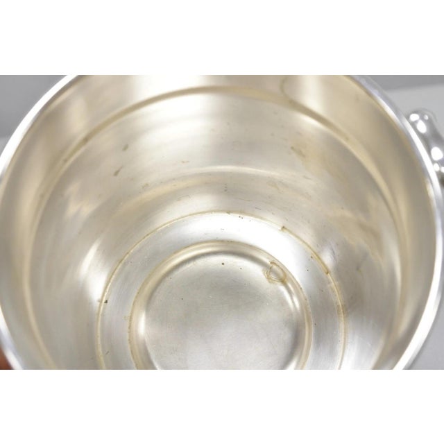 Vintage Crescent Mid Century Modern Silver Plated Champagne Chiller Ice Bucket For Sale - Image 9 of 13