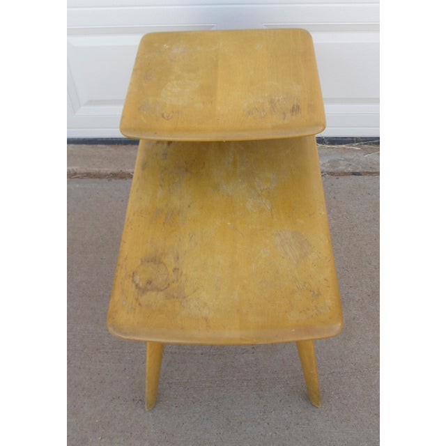 1940s Heywood Wakefield 2 Tier Step Side Table For Sale - Image 9 of 18