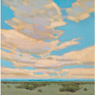 View From Hess by Michael Magrin | Oil On Linen Landscape with clouds and horizon. For Sale