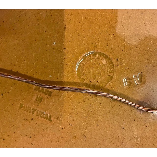 Ceramic Portuguese Majolica Fruit Platter/Plaque For Sale - Image 7 of 8