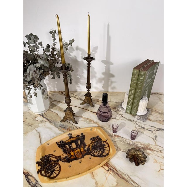 Baroque Italian Baroque Style Church Candlesticks in Gilt Bronze, Set of 2 For Sale - Image 3 of 17