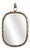 Wall Mirror with Loop Frame and Wall Hook in Brass by Josef Frank for Svenskt Tenn, 1960s For Sale