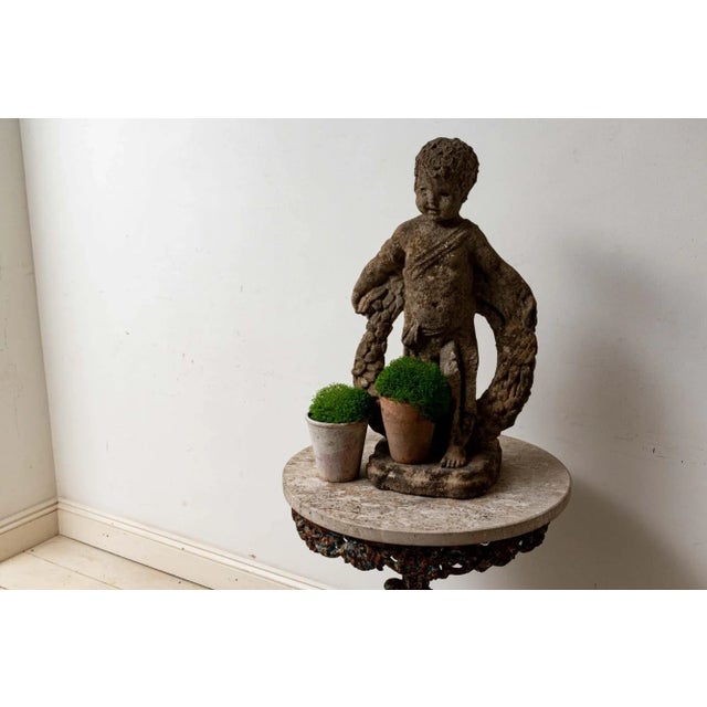 19th Century Stone Garden Angel For Sale - Image 4 of 7