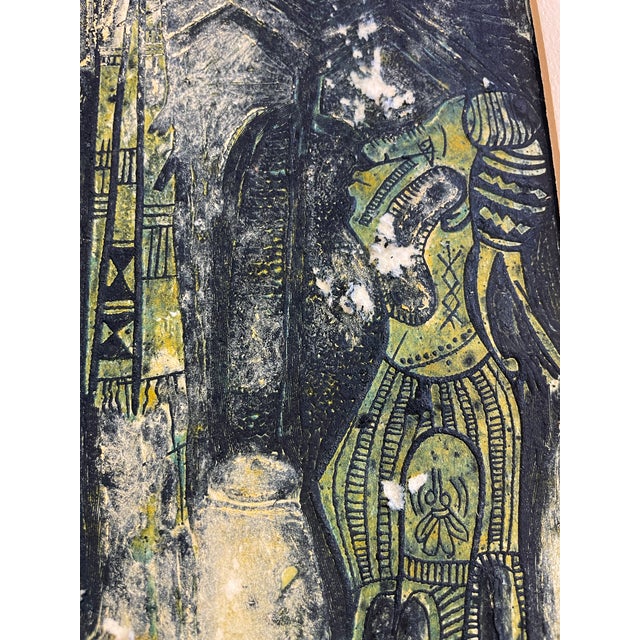 Bruce Onobrakpeya Painting C. 1971 For Sale - Image 12 of 16