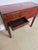 Authentic antique Chinese red lacquer console table with original brass hardware and five drawers. Solid hardwood...