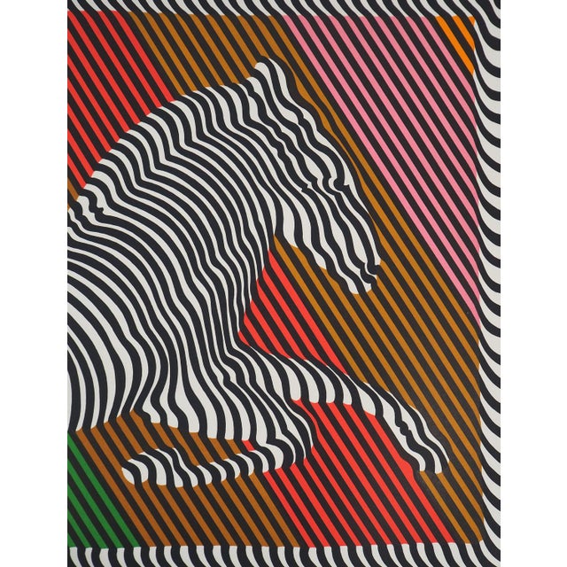 Victor Vasarely, Kinetic Composition, Zebra, Original Screenprint For Sale - Image 5 of 6