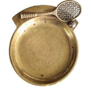 Vintage Brass Tennis Catch All Dish For Sale