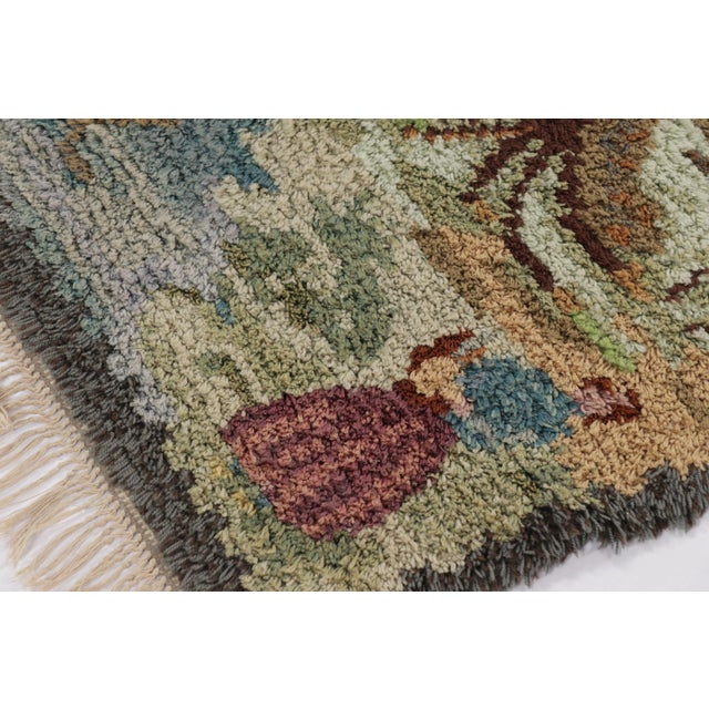 Vintage Swedish Rya Rug With Impressionistic Pictorial Design - Rug & Kilim For Sale In New York - Image 6 of 9
