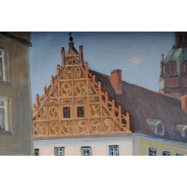 I. Wiehmann, Elector's Palace & St. Catherine's Church in Brandenburg, Oil Painting For Sale - Image 15 of 18