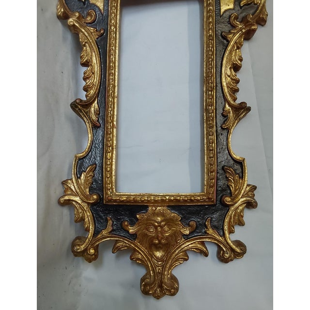 Vintage Hollywood Regency Italian Carved Mirror, Picture Frame For Sale - Image 6 of 10