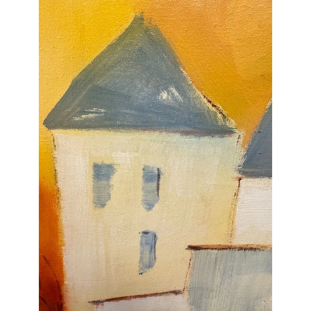 1980s 1980s Jarvis Contemporary Cityscape Oil Painting For Sale - Image 5 of 12