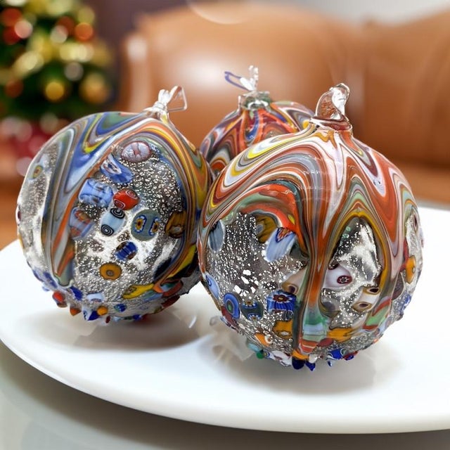 Brown Murano Glass Balls from YourMurano, Set of 3 For Sale - Image 8 of 9