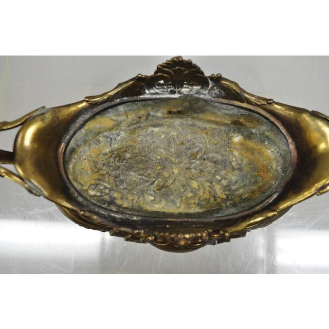 Early 20th Century French Art Nouveau Louis XV Gold Spelter Metal Planter Jardiniere Centerpiece For Sale In Philadelphia - Image 6 of 12