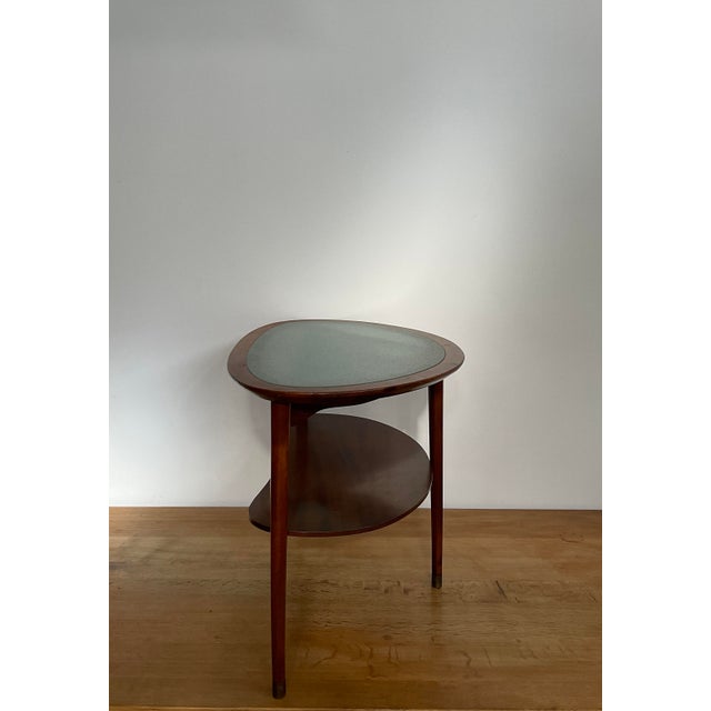 1950s Attributed to Anton Kildeberg Organic Kidney Shaped Mahogany Coffee Table For Sale - Image 4 of 18