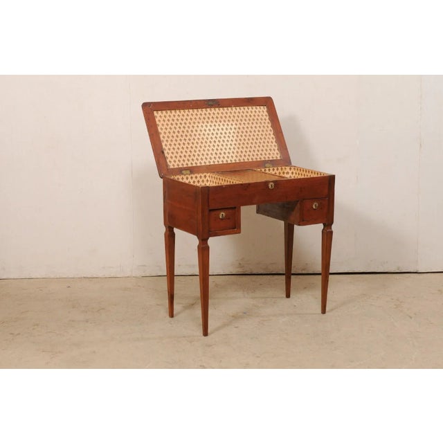 Italian Antique Vanity with Lift Top & Mirror For Sale - Image 4 of 13