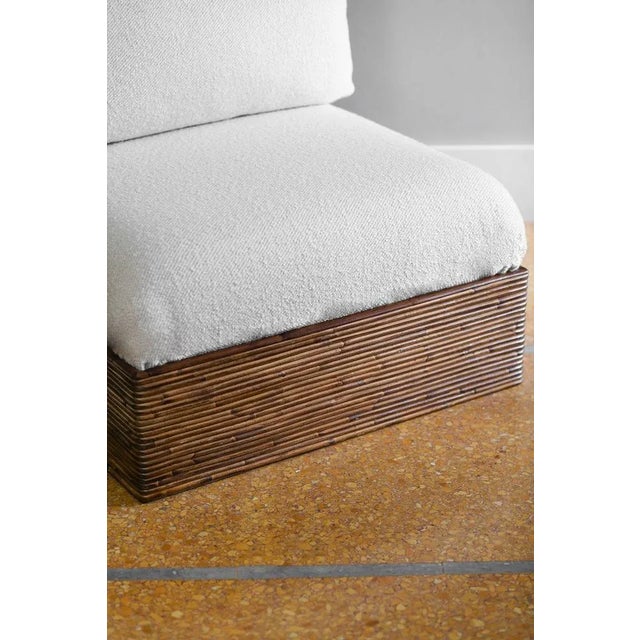 Set of Modular Sofa in Bamboo with Dedar Fabric Cushions For Sale - Image 5 of 11