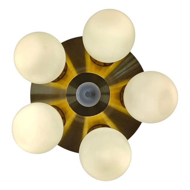 Mid-Century Space Age Sputnik Flush Mount, 1970s For Sale