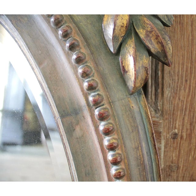 Vintage Mid-Century Giltwood Carved Mirror For Sale - Image 9 of 13