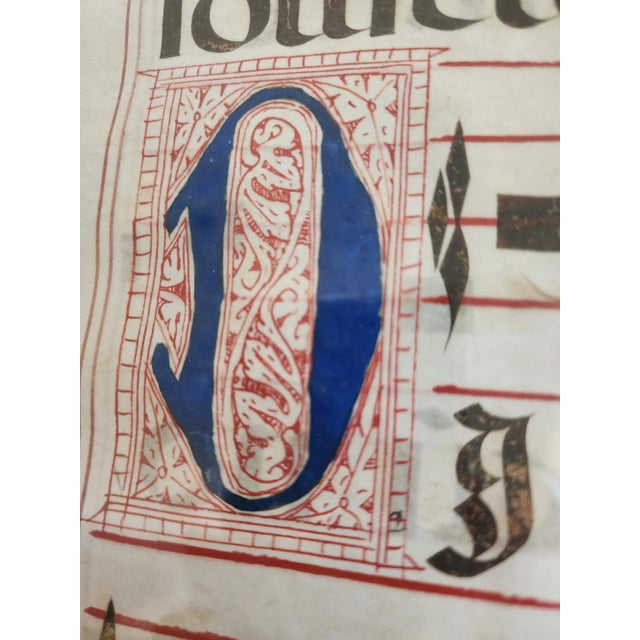 Ornamental & Decorative Materials 17th Century Vellum Sheet Music For Sale - Image 7 of 11