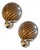 Beige and Brown Rods Murano Glass Wall Sconces by Simoeng, Set of 2 For Sale