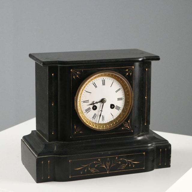 Black Marble Table Clock For Sale - Image 12 of 12