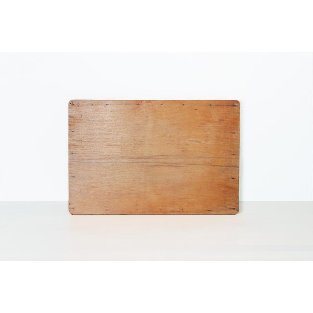 1974 Signed Hand-Painted Strawberry Wooden Tray For Sale - Image 13 of 14