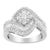 Make a classy and stylish style statement with this incredible diamond ring. Fashioned in 14k white gold, this fashion...